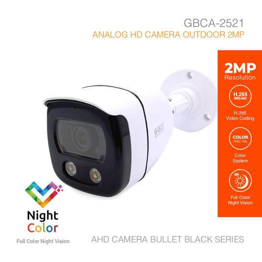 Analog HD Security Camera Outdoor 2MP GBCA-2521 Black Series