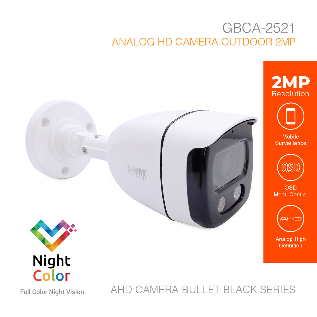 Analog HD Security Camera Outdoor 2MP GBCA-2521 Black Series