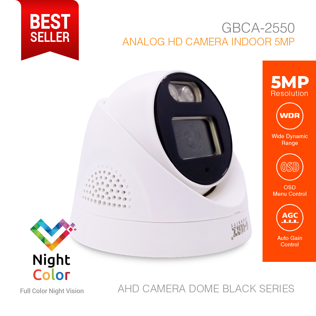 Analog HD Security Camera Indoor 5MP GBCA-2550 Black Series