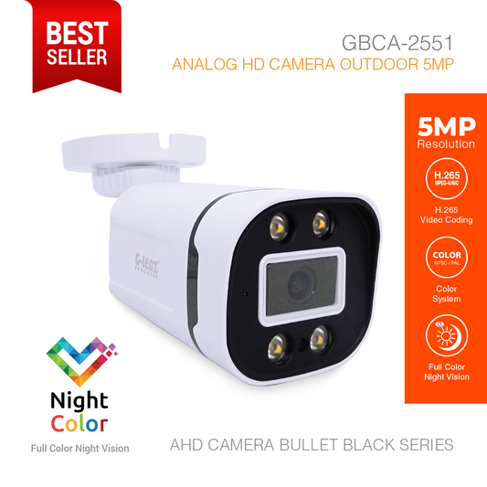 Analog HD Security Camera Outdoor 5MP GBCA-2551 Black Series
