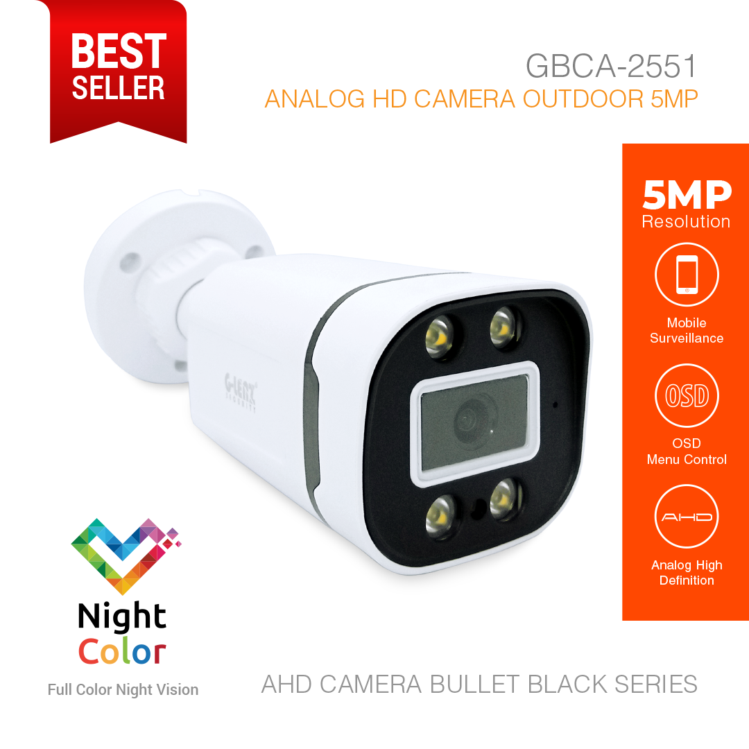 Analog HD Security Camera Outdoor 5MP GBCA-2551 Black Series