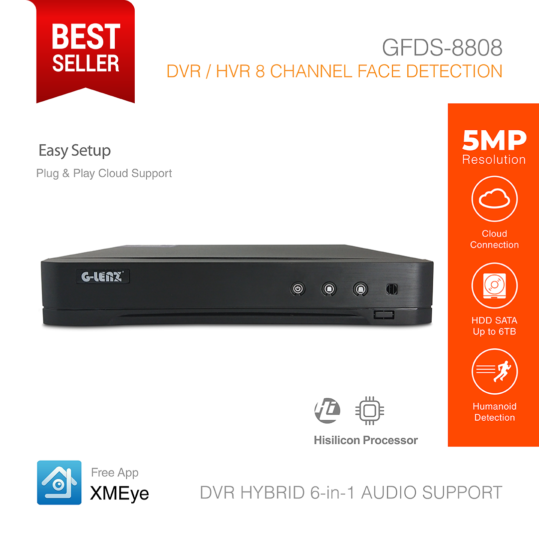 DVR Hybrid 6-in-1 5MP 8 Channel GFDS-8808