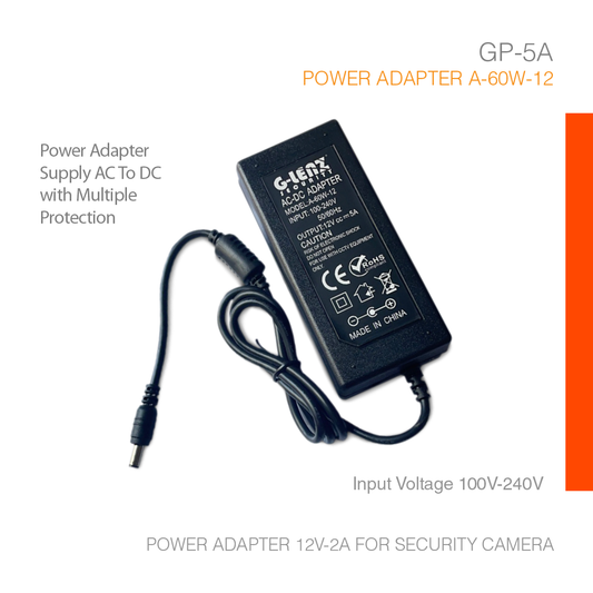 Power Adapter 12V-5A for Security Camera GP-05A