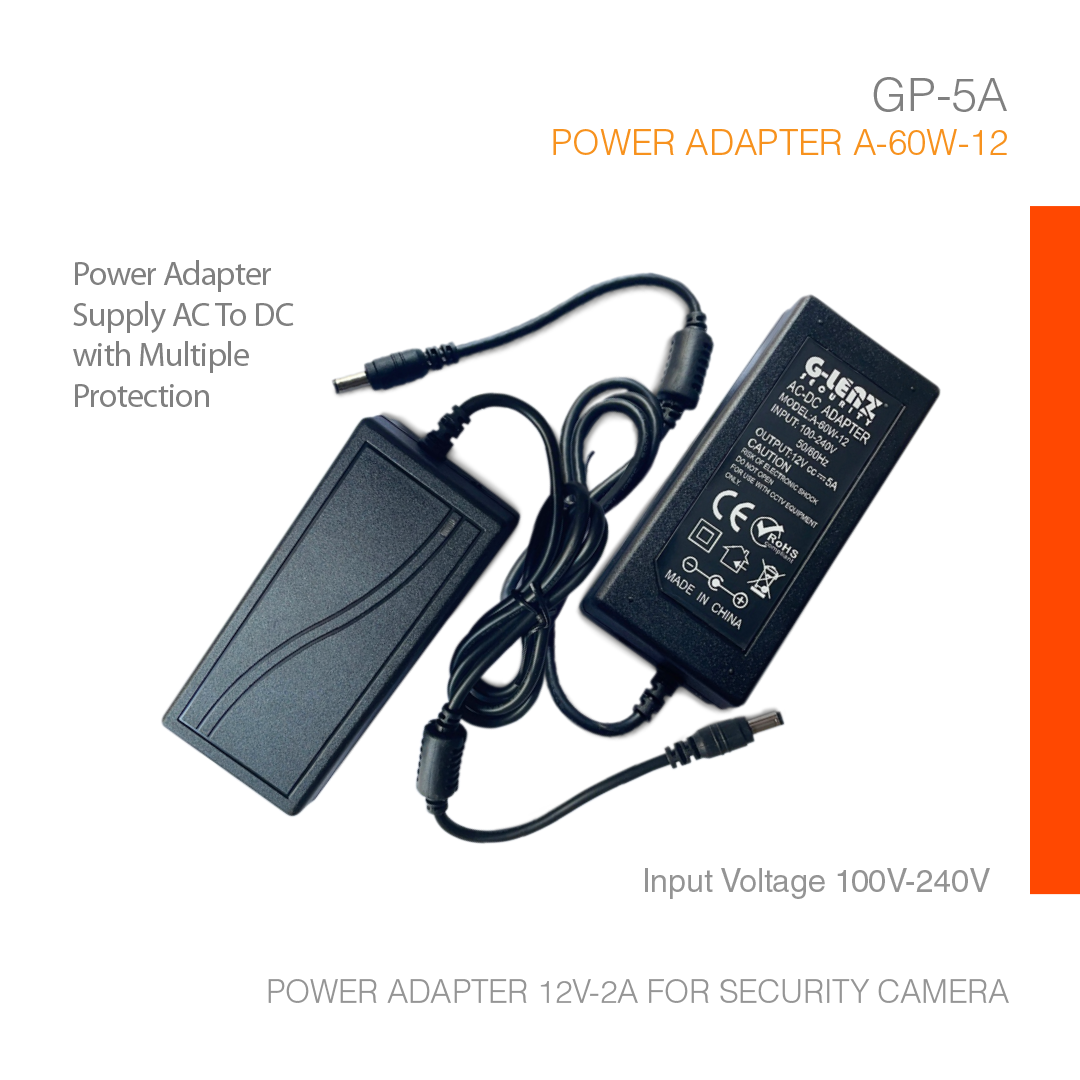 Power Adapter 12V-5A for Security Camera GP-05A