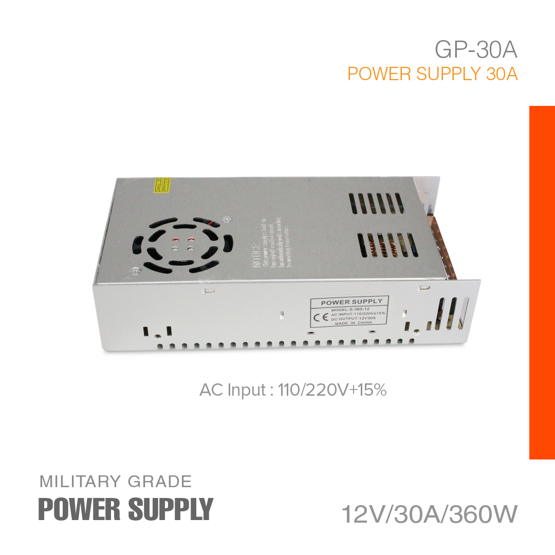 Power Supply 12V-30A Military Grade GP-30A