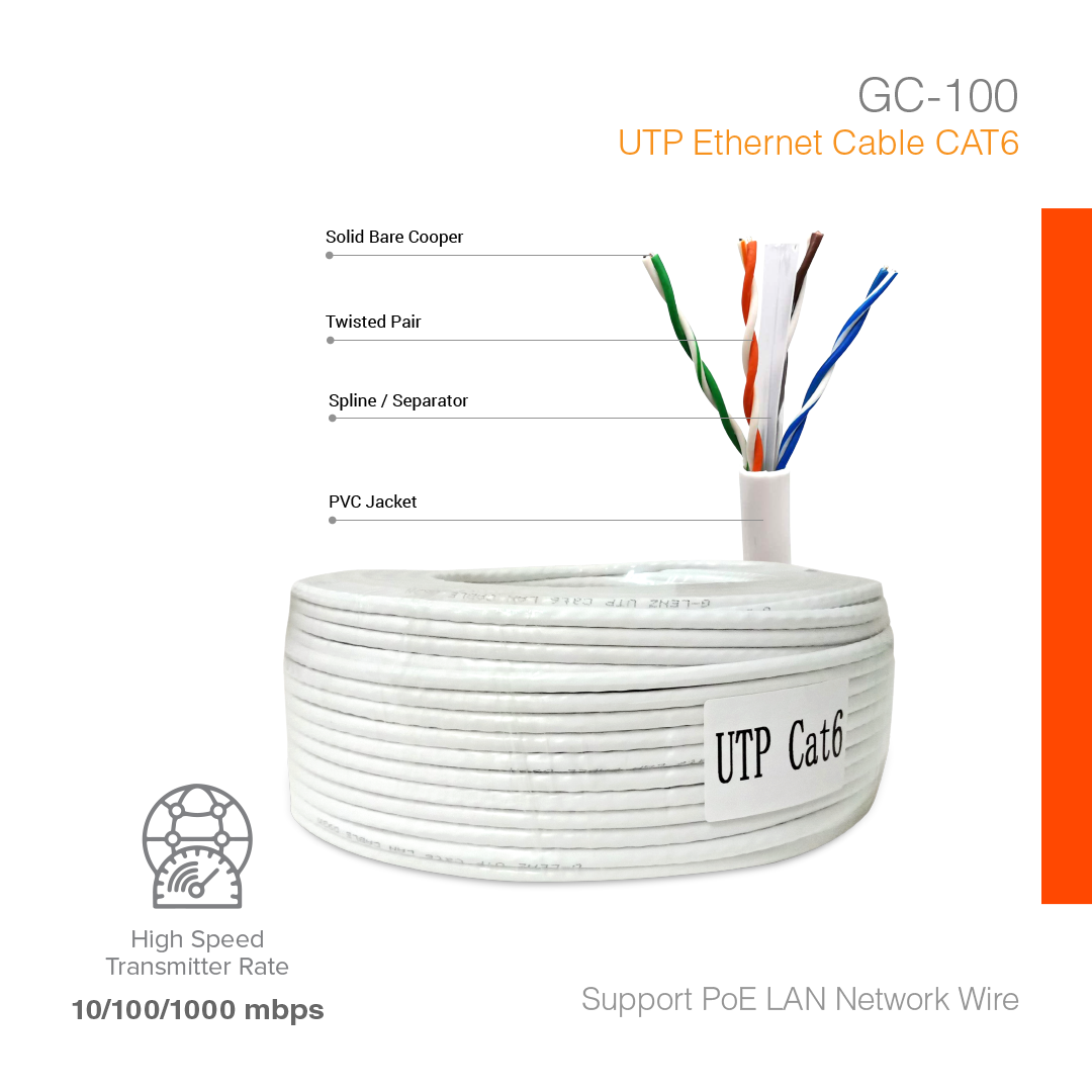Cable UTP Ethernet Cat6 100 Meter GC-100