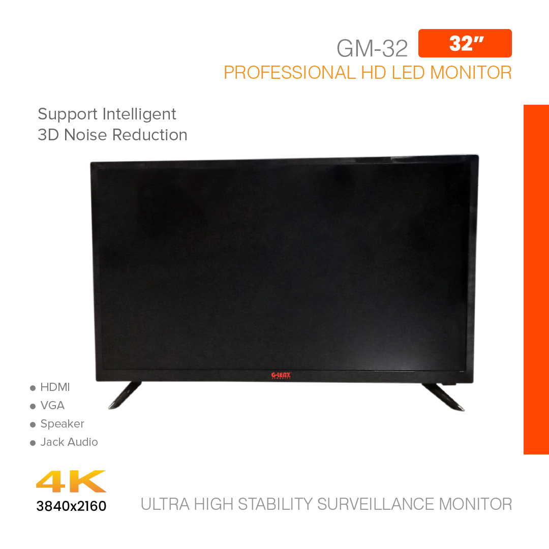 Monitor Surveillance 4K Ultra High Stability 32" GM-32