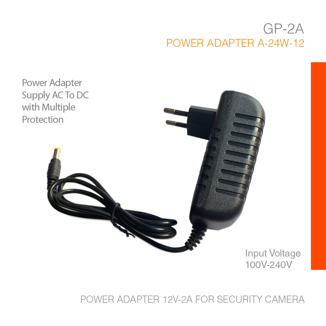 Power Adapter 12V-2A for Security Camera GP-02A