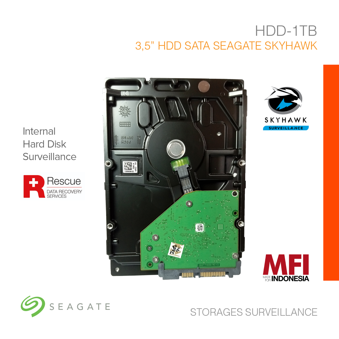 Storages Surveillance 3.5" HDD SATA Seagate Skyhawk MFI 1TB HDD-1TB