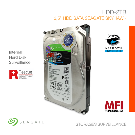 Storages Surveillance 3.5" HDD SATA Seagate Skyhawk MFI 2TB HDD-2TB