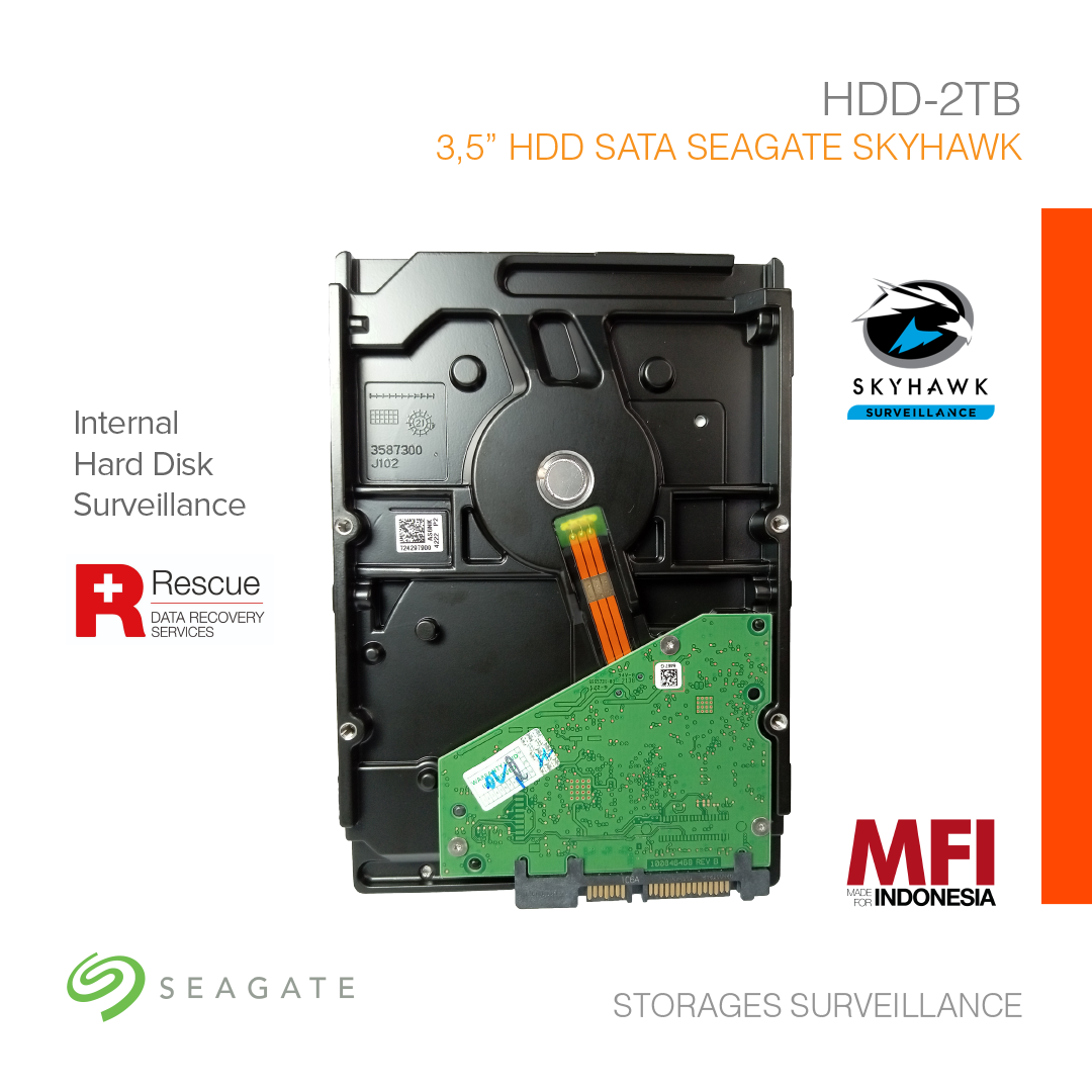Storages Surveillance 3.5" HDD SATA Seagate Skyhawk MFI 2TB HDD-2TB