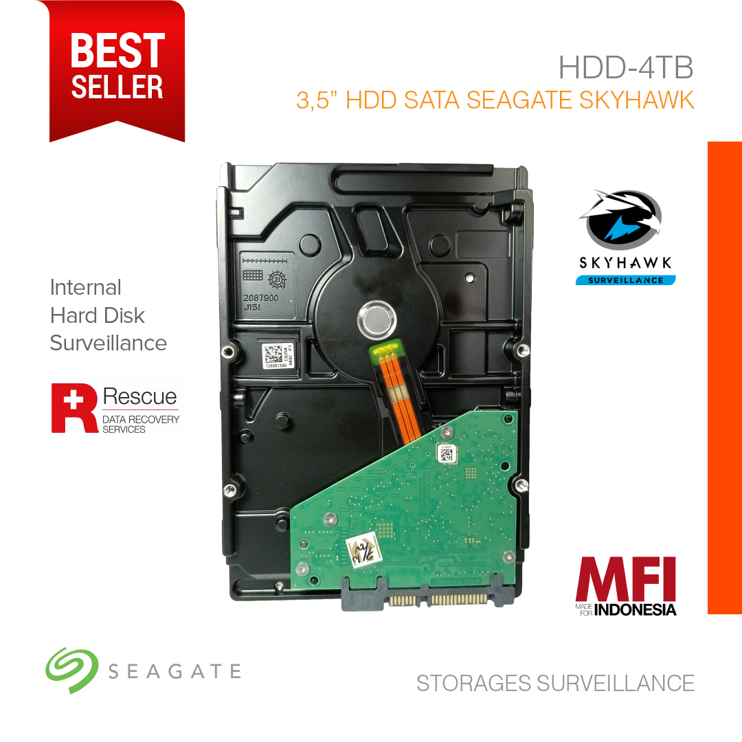 Storages Surveillance 3.5" HDD SATA Seagate Skyhawk MFI 4TB HDD-4TB