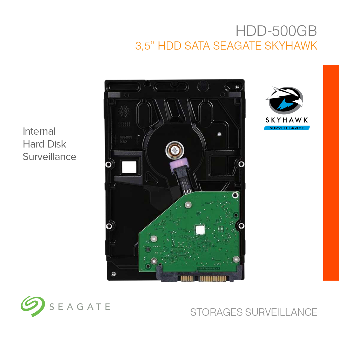 Storages Surveillance 3.5" HDD SATA Seagate Skyhawk 500GB HDD-500