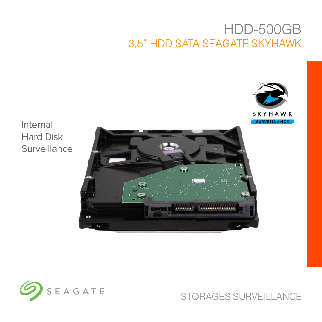 Storages Surveillance 3.5" HDD SATA Seagate Skyhawk 500GB HDD-500
