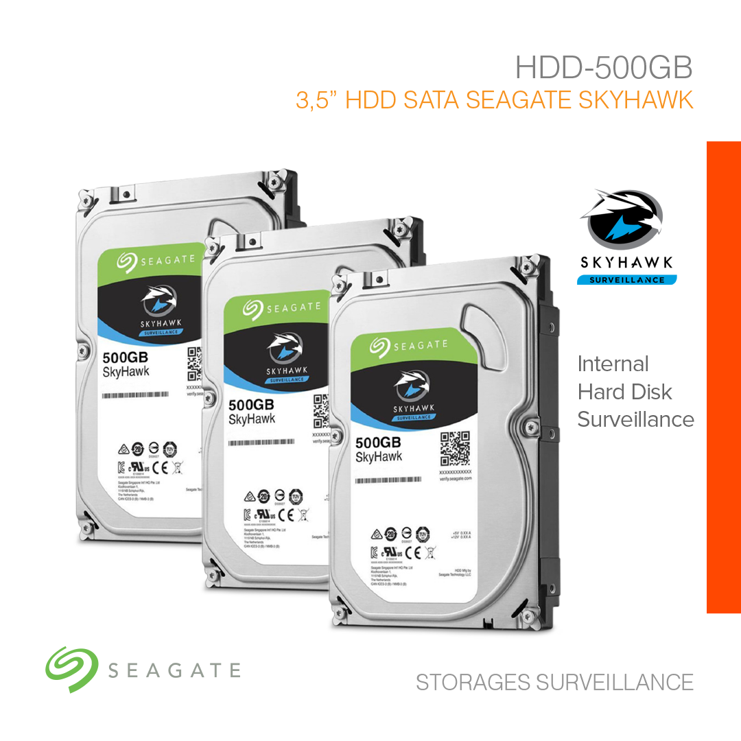 Storages Surveillance 3.5" HDD SATA Seagate Skyhawk 500GB HDD-500