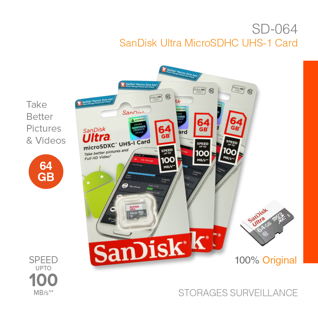 Storages Surveillance Micro SD Card 128GB SD-128