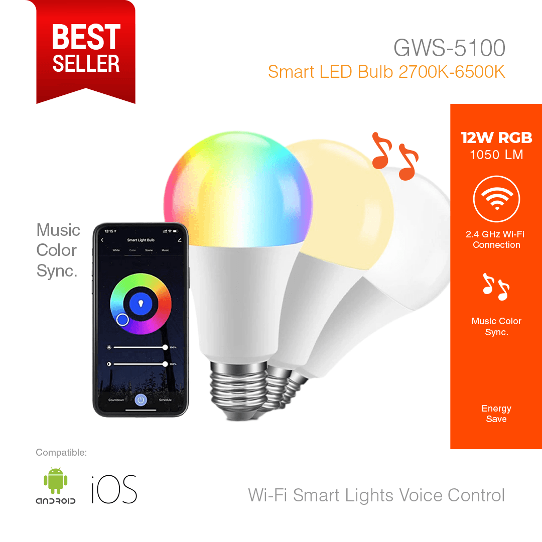 Smart LED Bulb 12Watt Voice Control GWS-5100