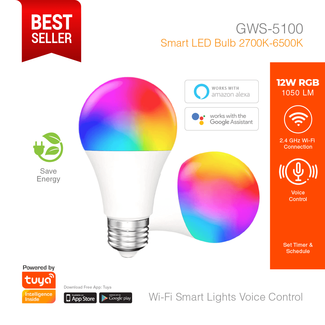 Smart LED Bulb 12Watt Voice Control GWS-5100