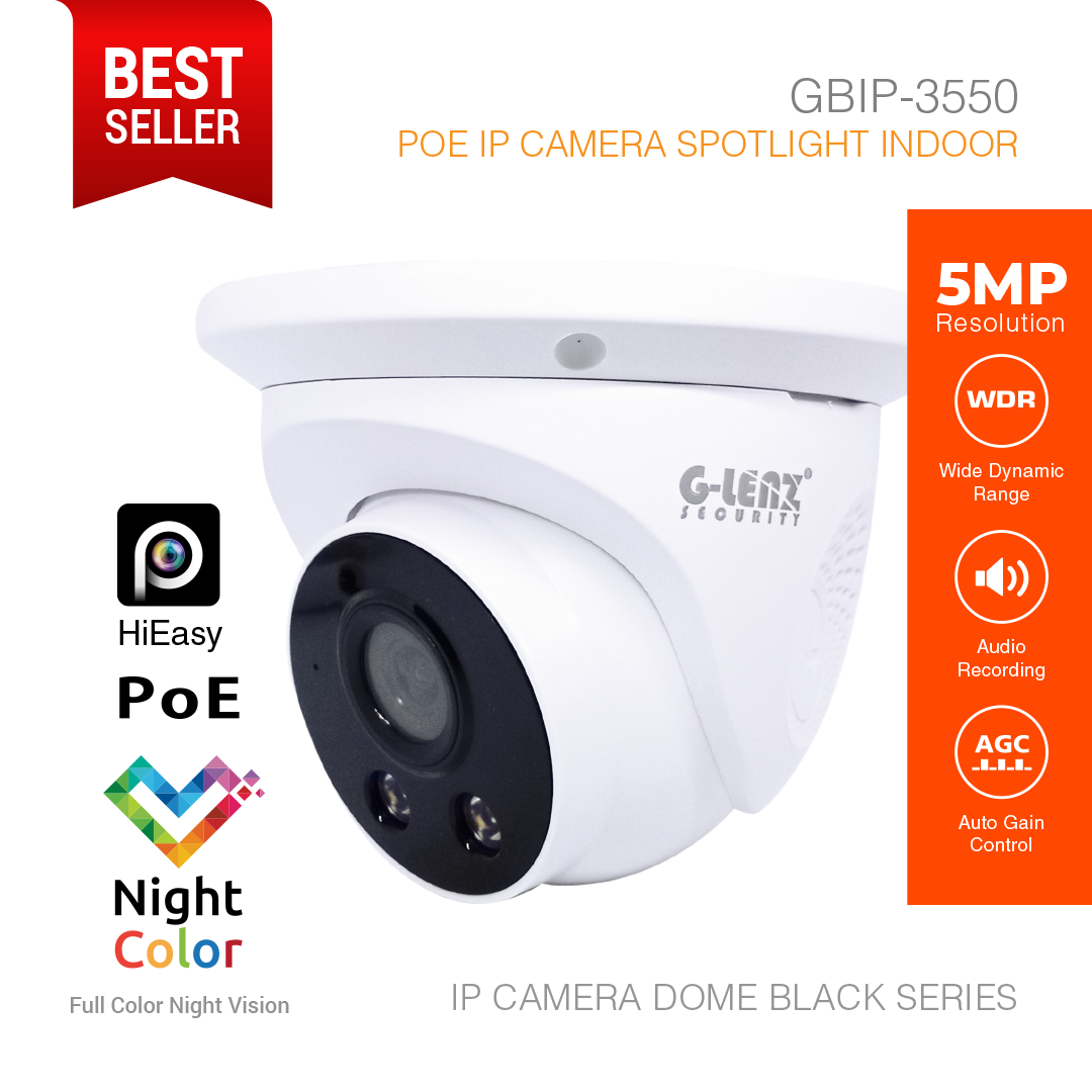 IP Camera Indoor 5MP Color Night Vision GBIP-3550 Black Series