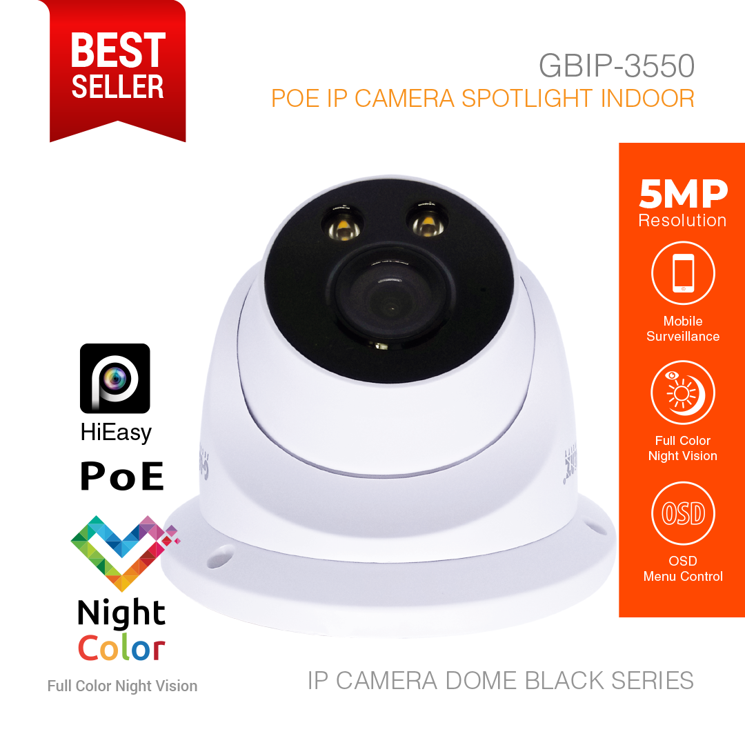 IP Camera Indoor 5MP Color Night Vision GBIP-3550 Black Series