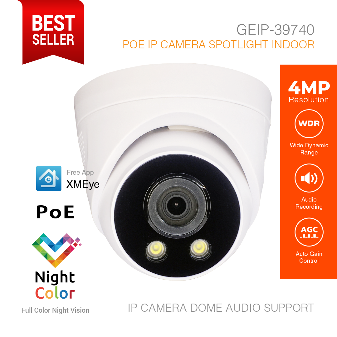 IP Camera Indoor 4MP Color Night Vision GEIP-39740