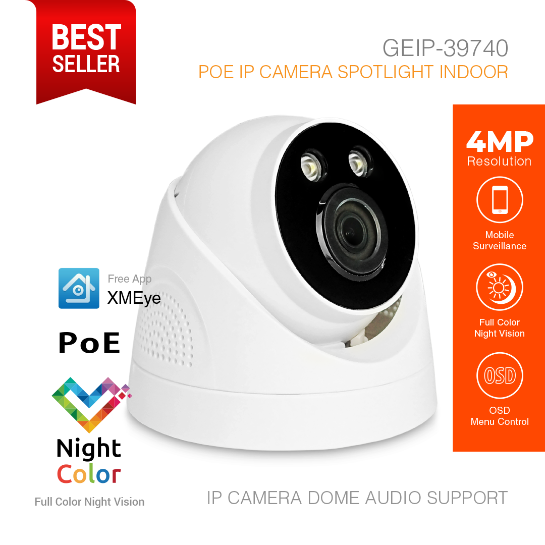 IP Camera Indoor 4MP Color Night Vision GEIP-39740