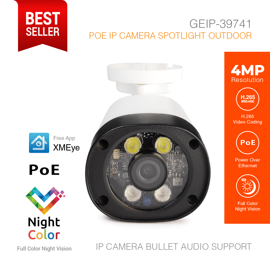 IP Camera Outdoor 4MP Color Night Vision GEIP-39741