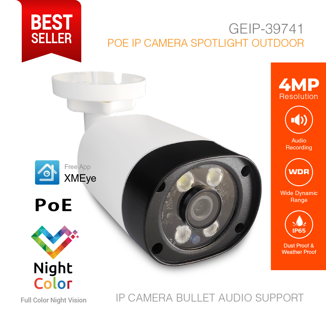 IP Camera Outdoor 4MP Color Night Vision GEIP-39741