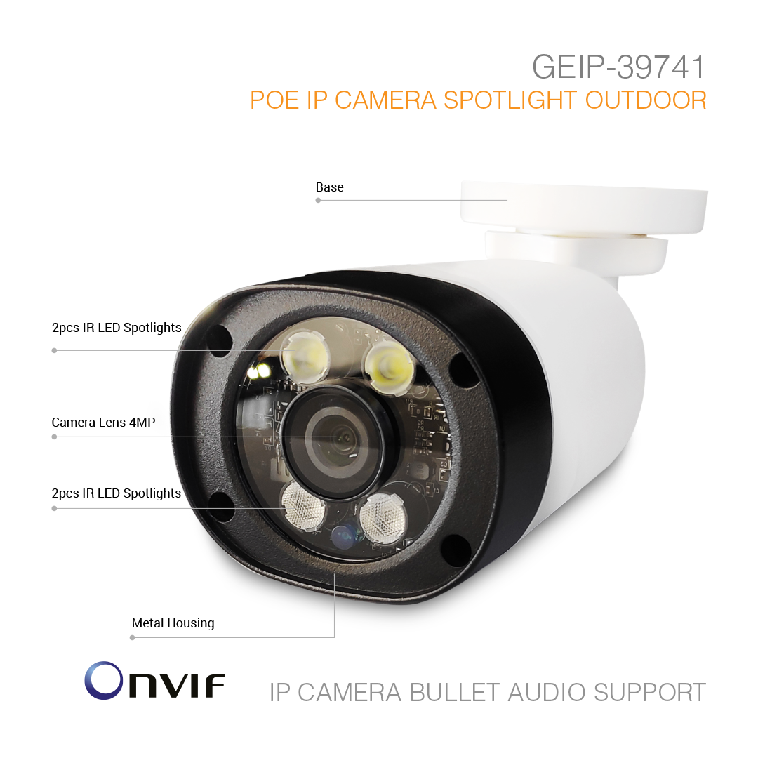 IP Camera Outdoor 4MP Color Night Vision GEIP-39741