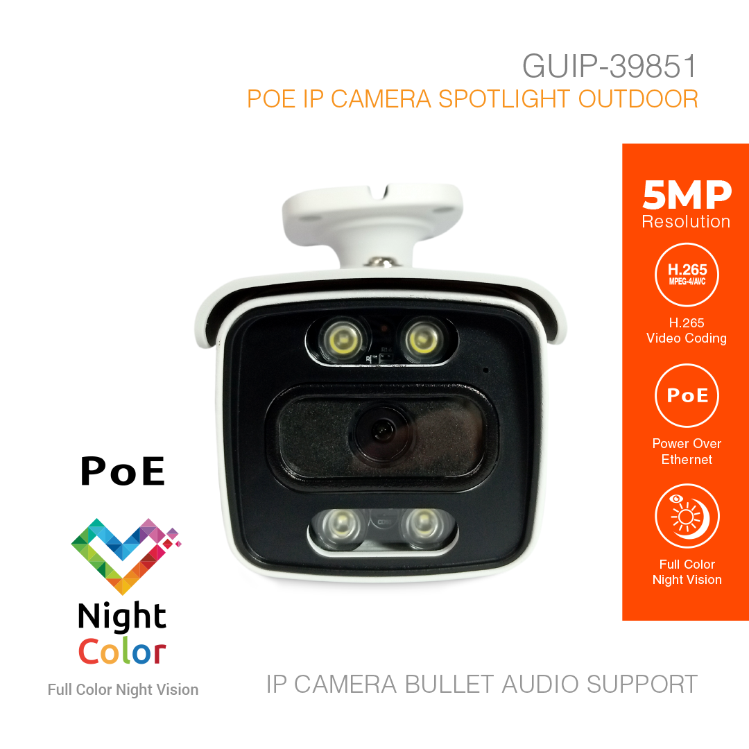 IP Camera Outdoor 5MP Color Night Vision GUIP-39851