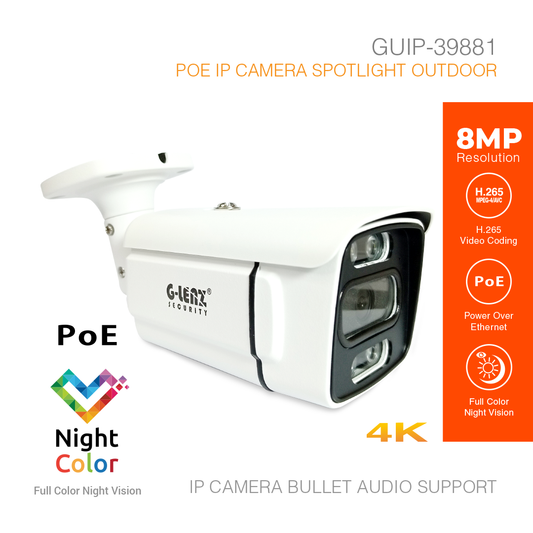 IP Camera Outdoor 8MP Color Night Vision GUIP-39881