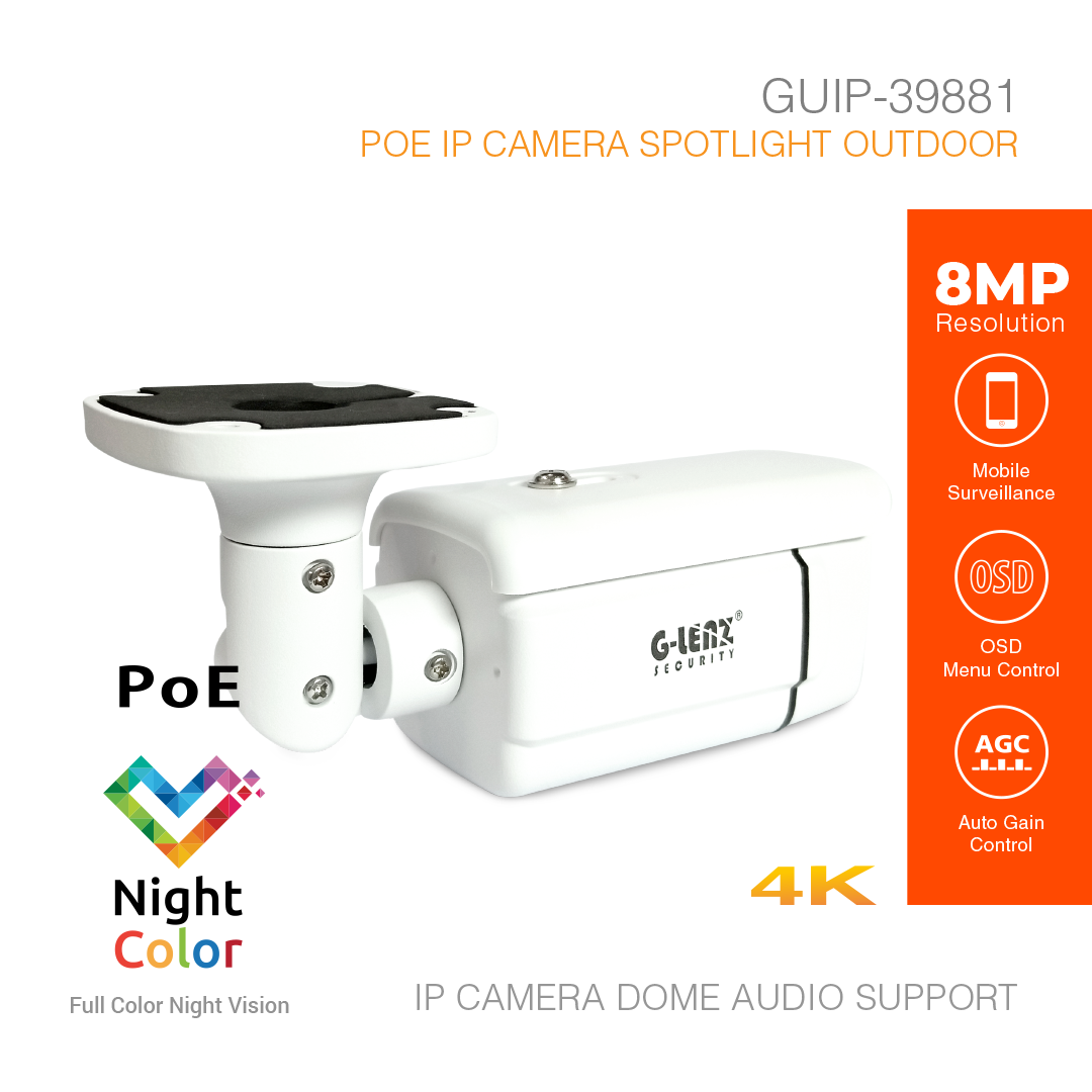 IP Camera Outdoor 8MP Color Night Vision GUIP-39881
