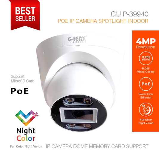 IP Camera Indoor Color Night Color Vision 4MP Memory Card GUIP-39940