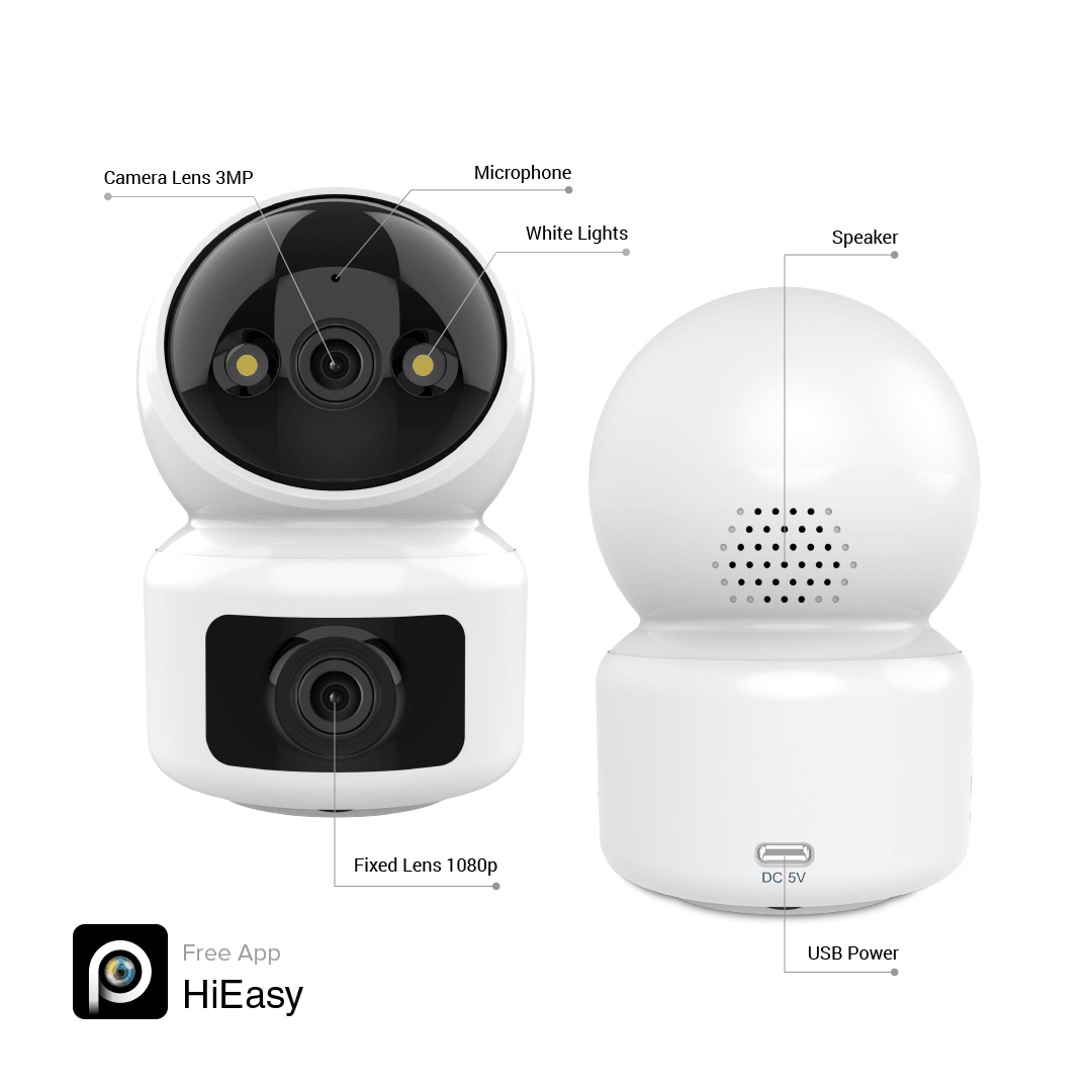 Wi-Fi Smart Security Camera Pan/Tilt 3MP Dual Lens GWIP-2000DL