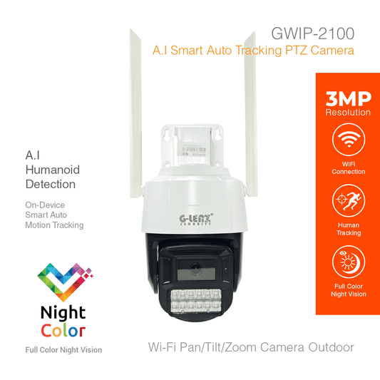 Wi-Fi Smart Security Camera Outdoor PTZ 3MP GWIP-2100