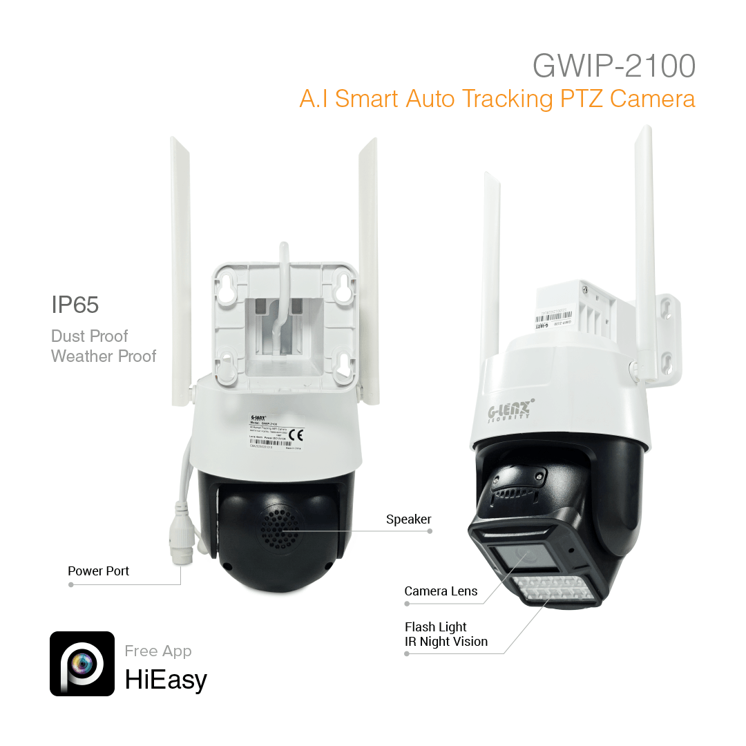 Wi-Fi Smart Security Camera Outdoor PTZ 3MP GWIP-2100
