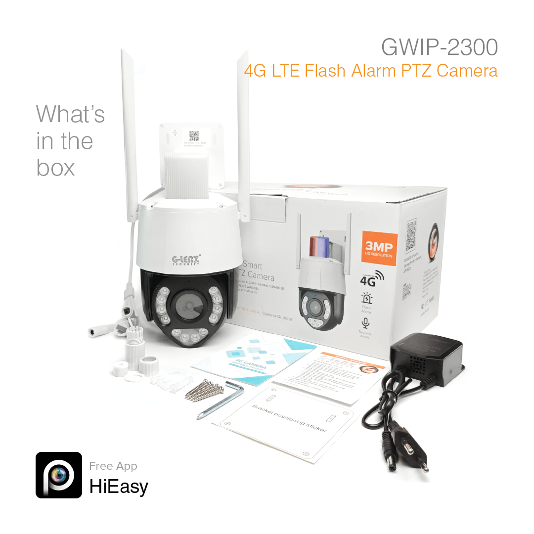 4G LTE Smart Security Camera PTZ Outdoor 3MP