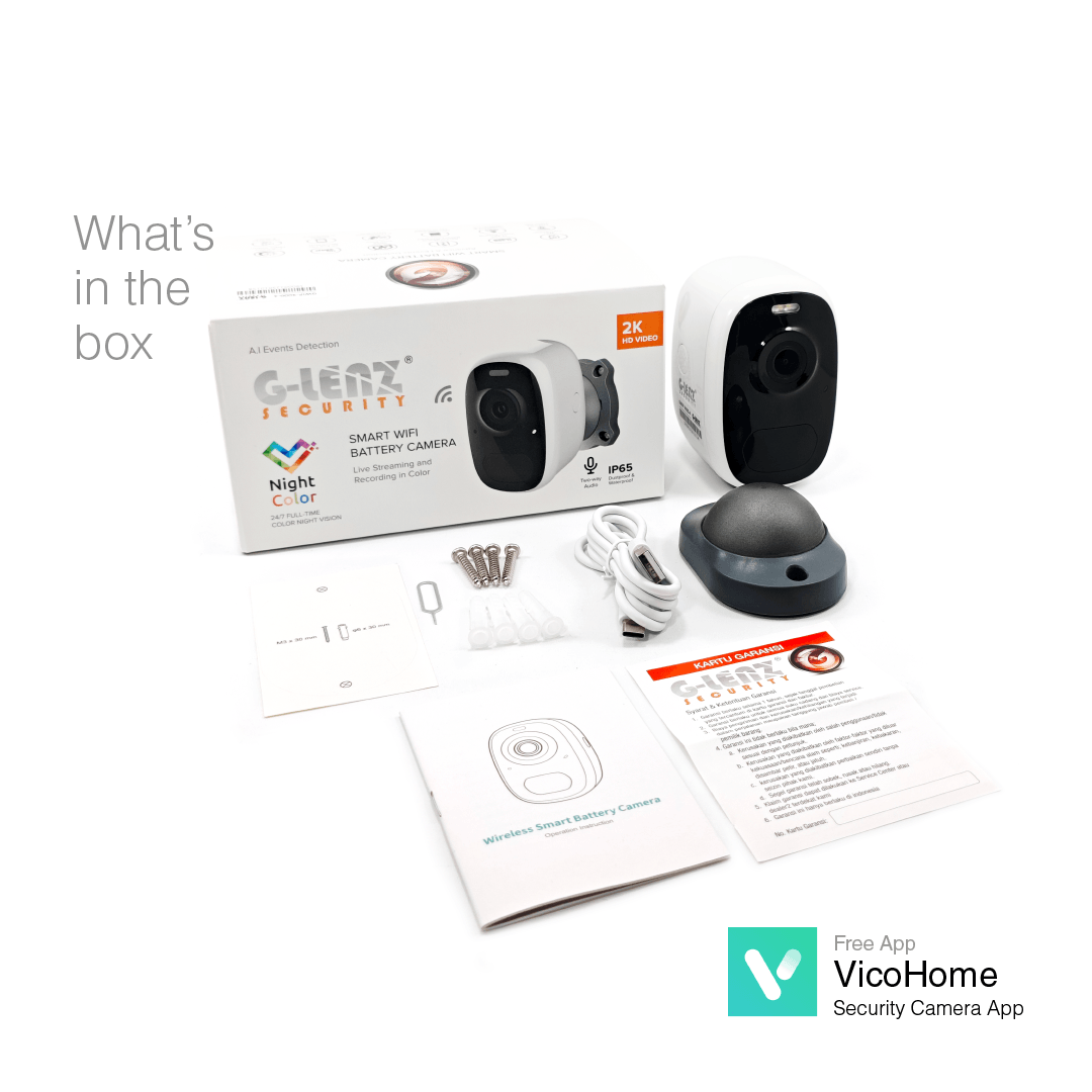 Wi-Fi Smart Security Camera Battery Powered 4MP GWIP-9000-4