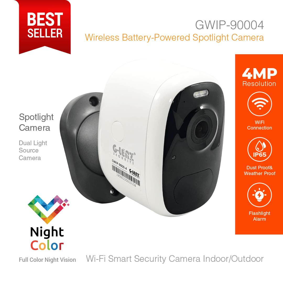 Wi-Fi Smart Security Camera Battery Powered 4MP GWIP-9000-4