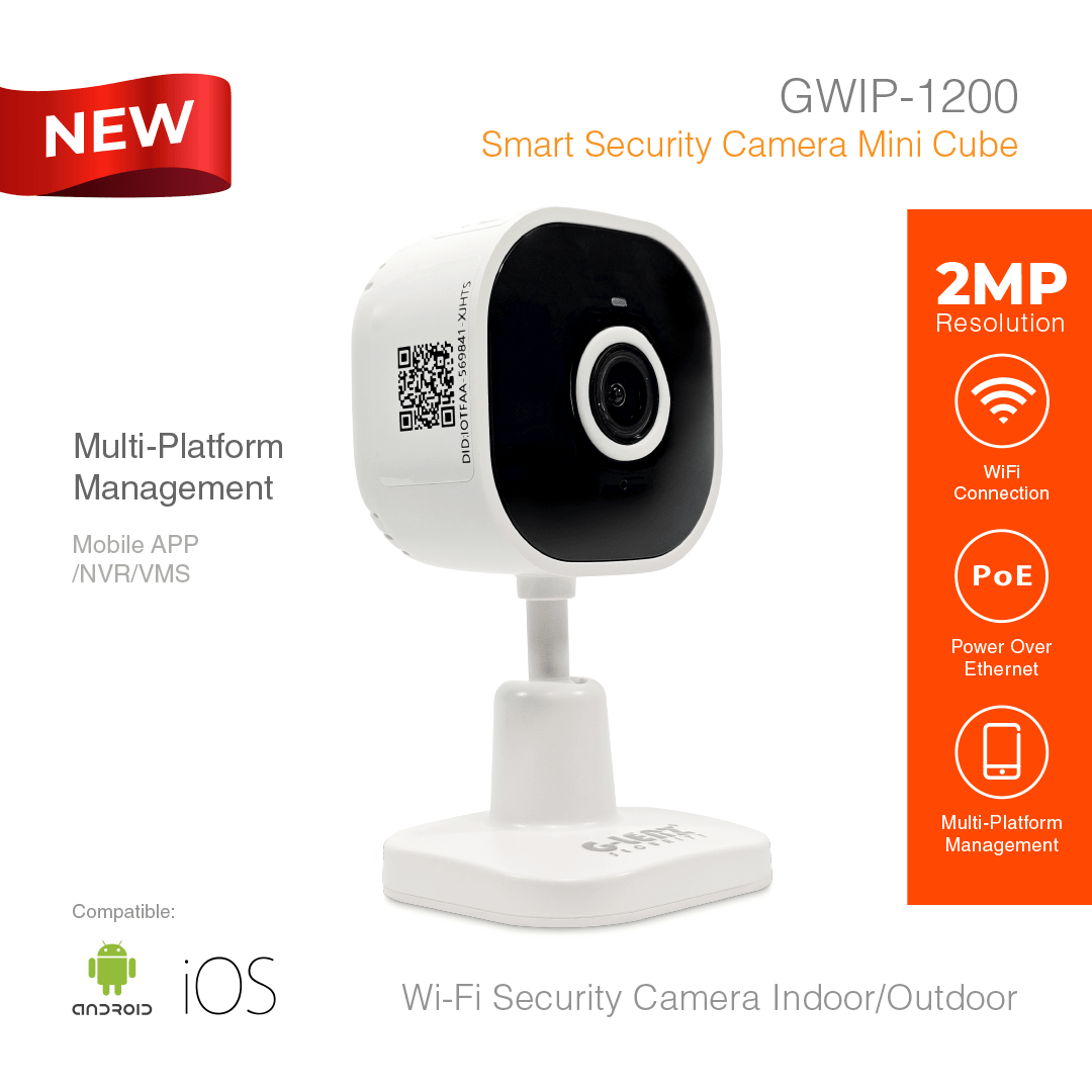 WIFI Smart Security Camera Indoor Mini Cube 2MP GWIP-1200