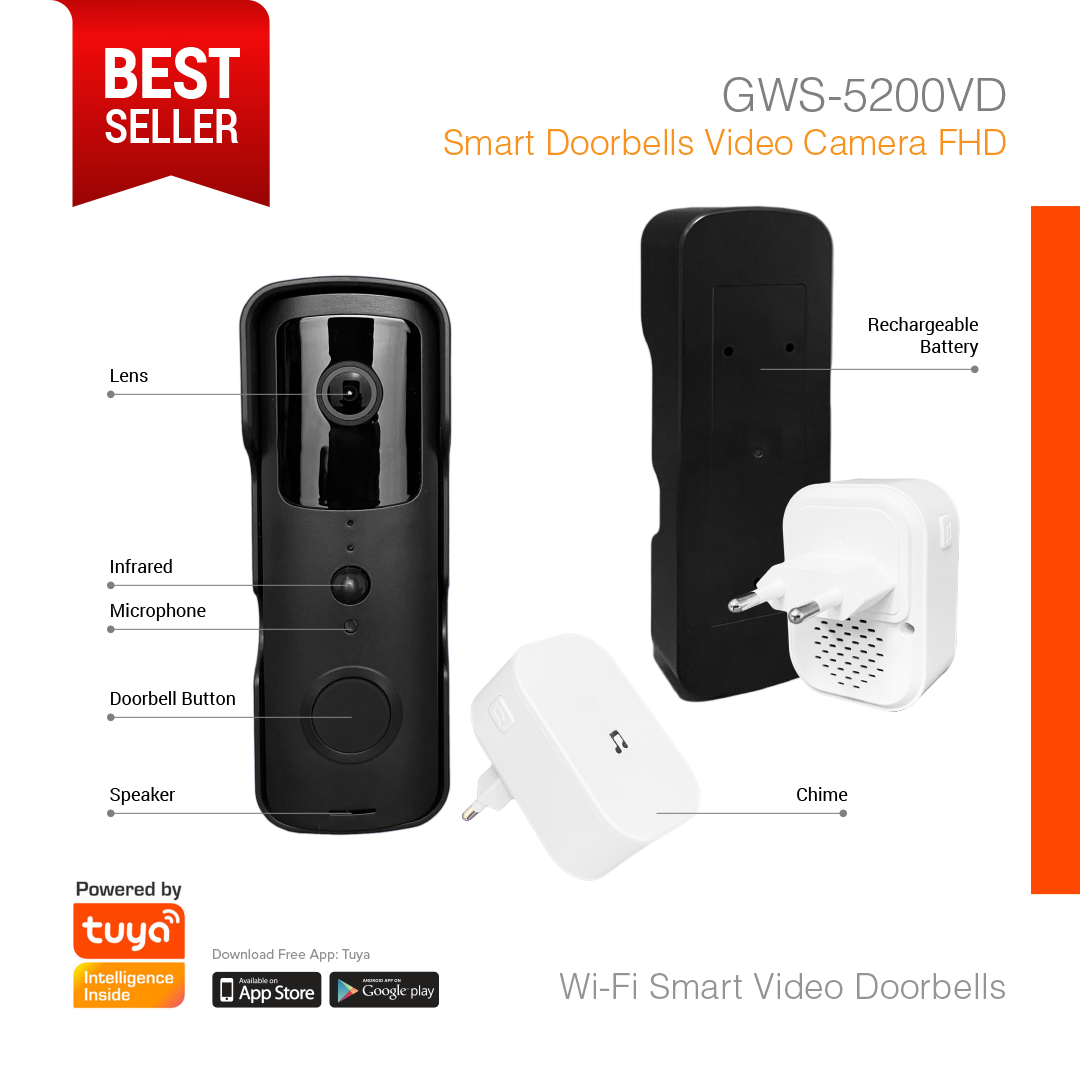Smart Doorbells Video Camera Full HD GWS-5200VD