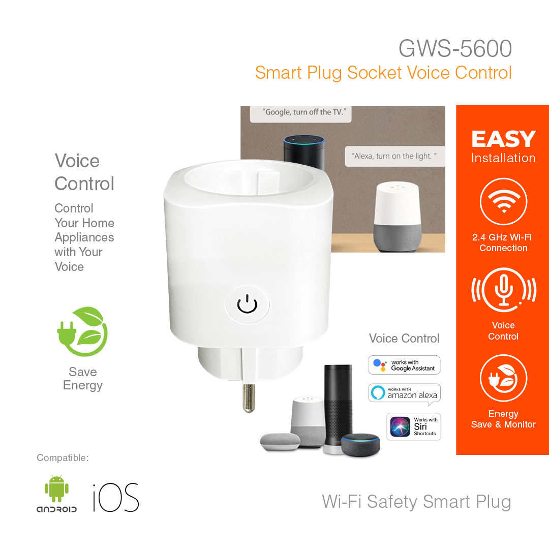 Smart Plug Socket Voice Control GWS-5600