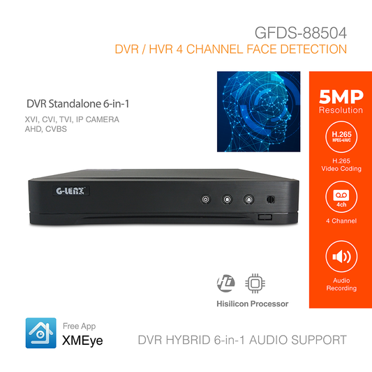 DVR Hybrid 6-in-1 5MP 4 Channel GFDS-8804