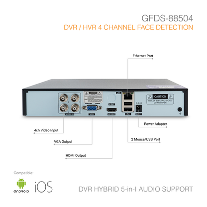 DVR Hybrid 6-in-1 5MP 4 Channel GFDS-8804