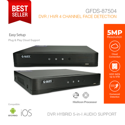 DVR Hybrid 5-in-1 Face Detection 4Channel 5MP GFDS-87504