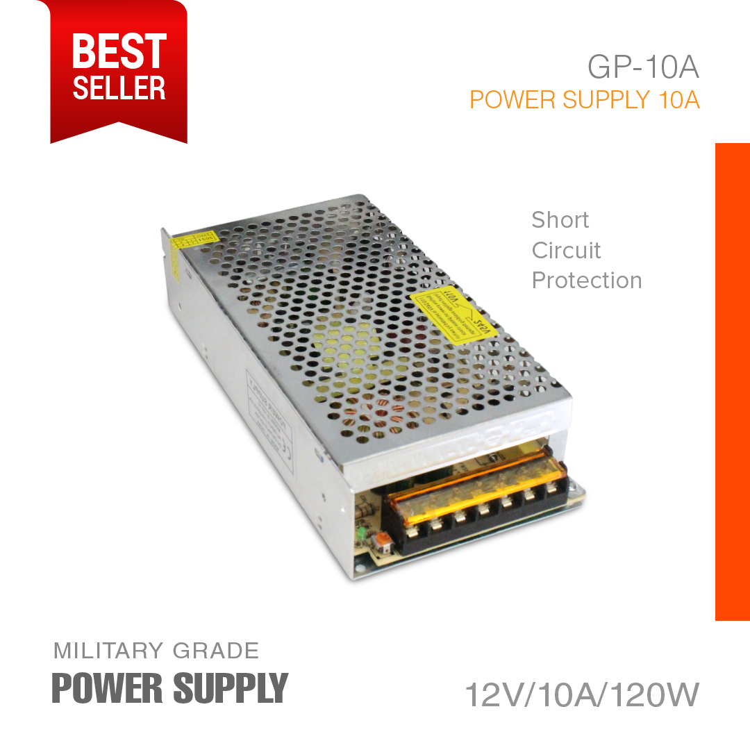 Power Supply 12V-10A Military Grade GP-10A