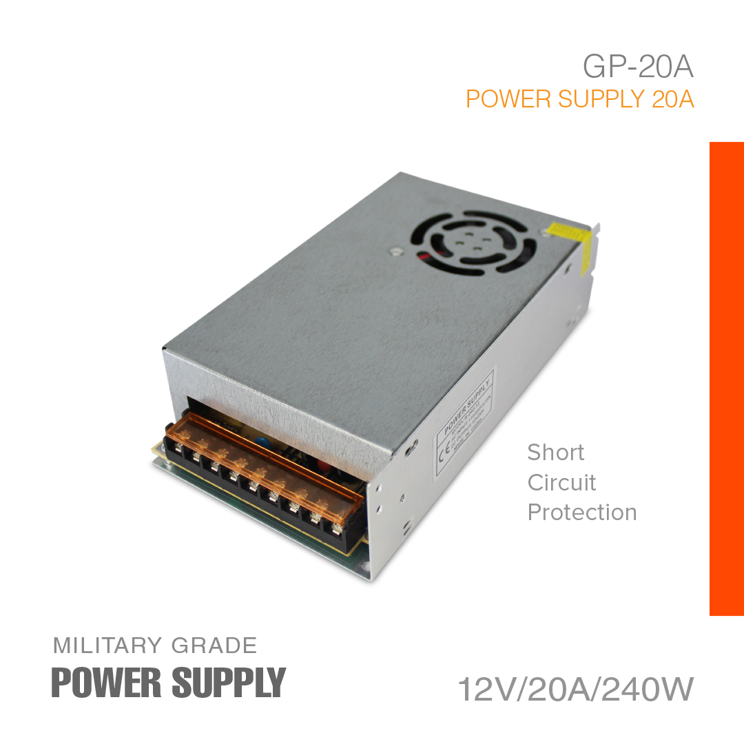 Power Supply 12V-20A Military Grade GP-20A