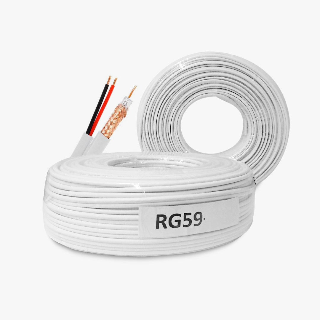 Cable Surveillance Coaxial RG59 + Power 100 Meter RG59-100