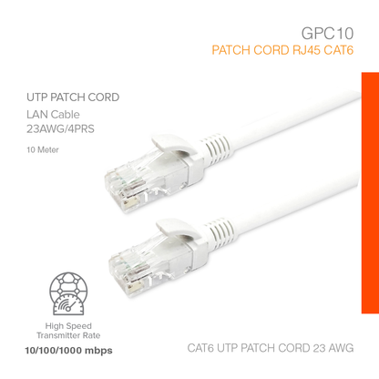 Patch Cord RJ45 Cat6 High Transmitter 10 Meter GPC10