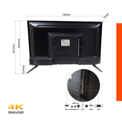 Monitor Surveillance 4K Ultra High Stability 32" GM-32
